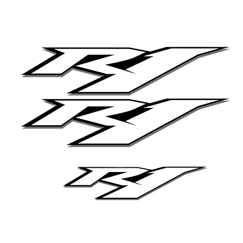 Itobest Decal Sticker R1 Fairing Decal Compatible With Y-Amaha Yzf R1 Stickers Decals/Y-Amaha Yzf R1 Vinyl Decal 6.5''X1.45''/ R1 Decal Front Upper Nose Fairing 5.1''X1.15'' (Silvery White) #TOP2