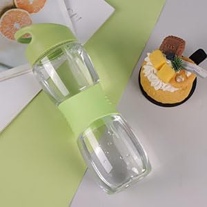 Sivaphe Clear Water Bottle with Straw 18 oz Portable Tritan Transparent Sports Drinking Bottle for School Girls Boys Green - Image 2