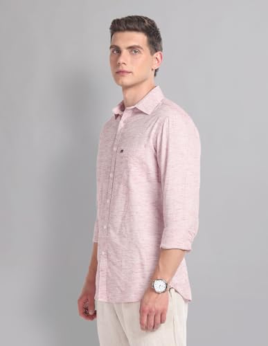 Image of Arvind Modern Slim Fit Heathered Summer Shirt
