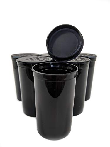 Full Case of 315 - Black 13 Dram Pop Top Bottle Rx Vial Medical Grade Pill Box Herb Container L89Q