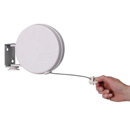 Household Essentials 6.5 L White Plastic Retractable Clothesline