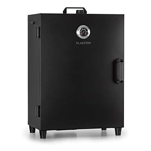Klarstein Flintstone - Räucherschrank,Räucherofen, Black Stainless Steel, 1600 Watt, regelbarer Thermostat, integriertes Thermometer thumbnail