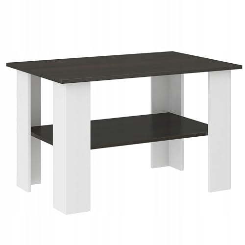 Happy Babies Table basse pour salon - 60 x 80 cm - Table basse - Table d'appoint en bois - Pour chambre d'adolescent - Petite table de salon - Design industriel