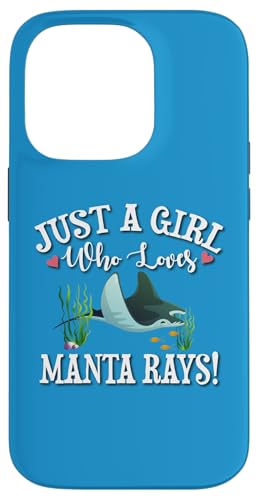 Funny Cartoon Womens Kids Girl Who Loves Manta Rays Lover �X�}�z�P�[�X iPhone 14 Pro �p