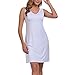 VintageClothing Womens Full Slip Tank Top Dress Soft Slip Under Dress Wide Straps Lingerie Nightgown, M