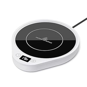 Mug Warmer, Upgrade Coffee Warmer & Cup Warmer for Desk with 3 Temperature Settings, More Hot Coffee Mug Warmer with Timer & 4H Auto Shut Off for Keep Best Flavor for Cocoa, Tea, Water, Milk, Black