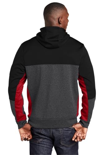 SPORT-TEK Unisex Tech Fleece Colorblock Full Zip Hooded Jacket3