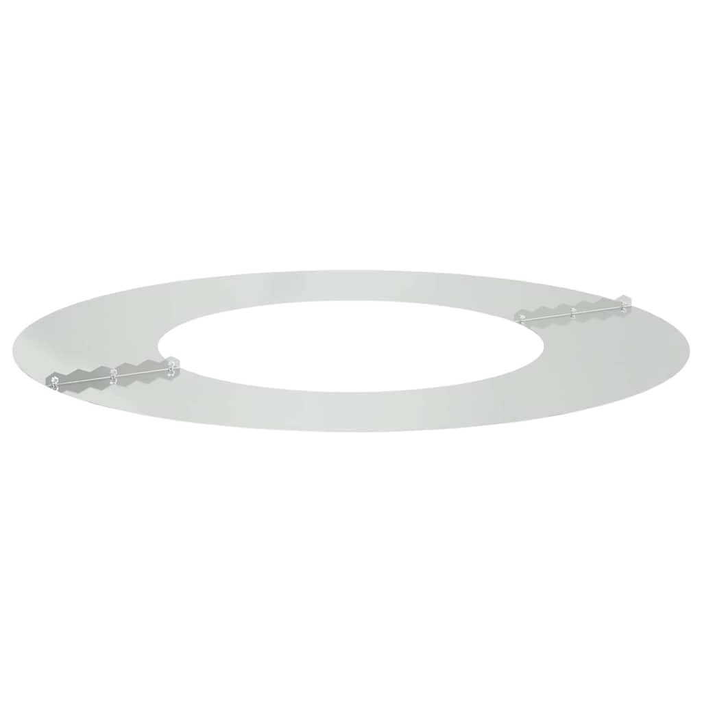 Juego de 5 anillos de árbol cuadrados de 70 x 70 cm de acero galvanizado, borde de corte plateado y protección de árboles para el jardín, disco plano para borde de parterres y limitación de