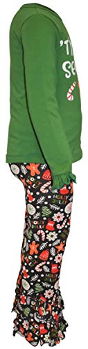Image of Unique Baby 2 Piece Girls Double Ruffle Leggings and Long Sleeve Shirt Clothes Set Kid and Toddler Girl Outfit