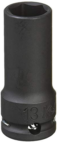 Yamashita Industrial Research Laboratory Koken 13301X-13 3/8 (9.5 mm) SQ. Impact Hexagonal Semi-Deep Socket (Thin) 0.5 inches (13 mm)