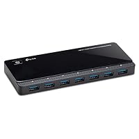 TP-Link UH720 7-Port USB 3.0 Hub mit netzteil, 2 × 2,4A Ladeports, 5 Gbit/s High-Speed USB Splitter, Netzadapter & USB-Kabel, kompatibel mit Windows, Mac OS, Linux, für Laptop, PC, Tablet – Ansicht 4