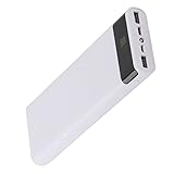 Zunate Akkuladebox, S10 Tragbar 10x18650 Schweißfreies Kit DIY Mobile Power Kit, DIY Power Bank Case,Unterstützt Alle Modelle der Handyladung(Weiß)