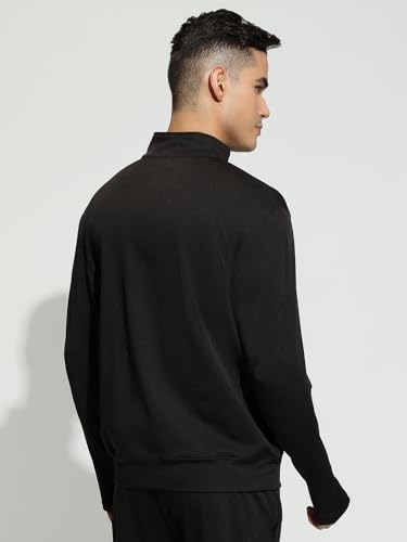 Image of hummel Molin Half Zip Regular Fit Solid Gym Sweatshirt for Men- Premium Polyester Workout Pullover - Comfortable Athletic Training Top