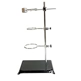 Laboratory Stand Support, Chemistry Test Tube Holder,Lab Table Clamp Stand W/ Burette Clamp And Flask Ring Clamps (16IN)