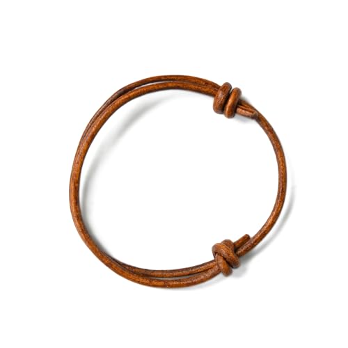 GENIQUE Men's Genuine Leather Adjustable Bracelet