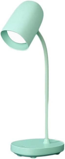 LED Desk Lamp Stereo Dimming Gooseneck Table Lamp with USB Charging Cable Eye Protection Home Bedroom Bedside Desk Lamp (Color : Green)