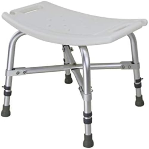 Silla de ducha con respaldo, capacidad de 500 libras, altura ajustable, taburete de baño antideslizante para ancianos y discapacitados, reposabrazos ocultos, banco de baño