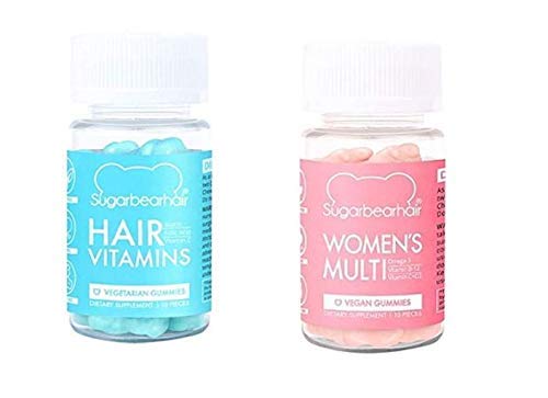 Hair Vitamins Gummy Mini Set Of 2!(20 count total) Vegetarian Gummy Hair Multivitamins! Formulated with Biotin, Folic Acid, And Vitamin D! No Gelatin, No Dairy & No Gluten! The Sweeter Way!