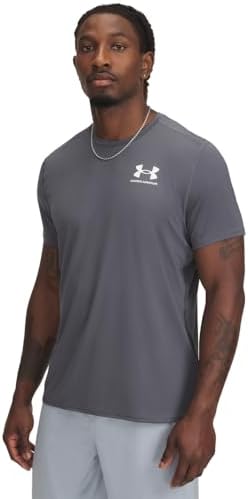Under Armour UA Heatgear Fitted SS Erkek T-Shirt Castlerock / / White XL - Görsel 1