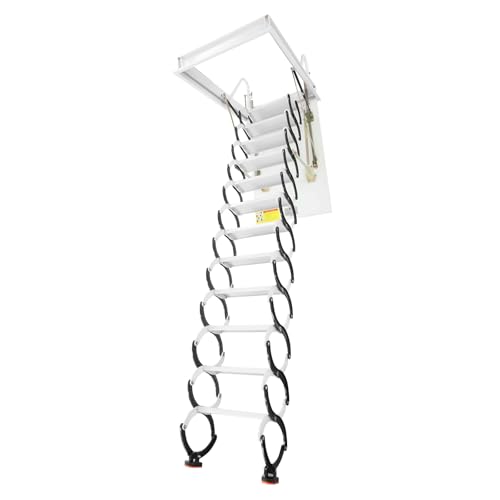 Pazcii 12-Step Hidden Ceiling Attic Ladder