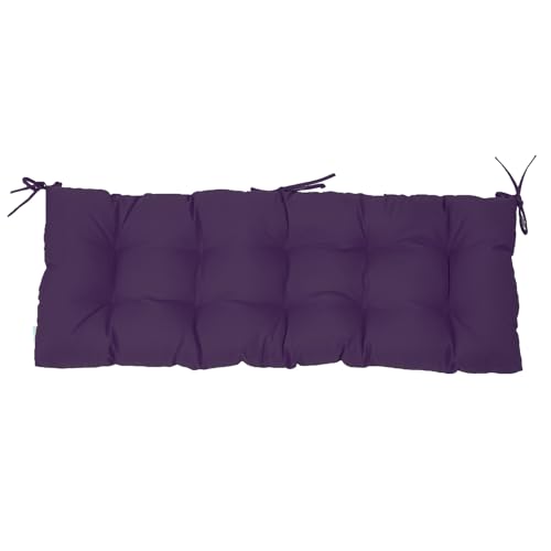 Image of QILLOWAY Outdoor Bench Cushion - 51x18x4 Inch Waterproof Patio Bench Cushion, Durable Bench Cushions for Outdoor Furniture, Replacement Outdoor Bench Cushions for Garden, Deck,Purple