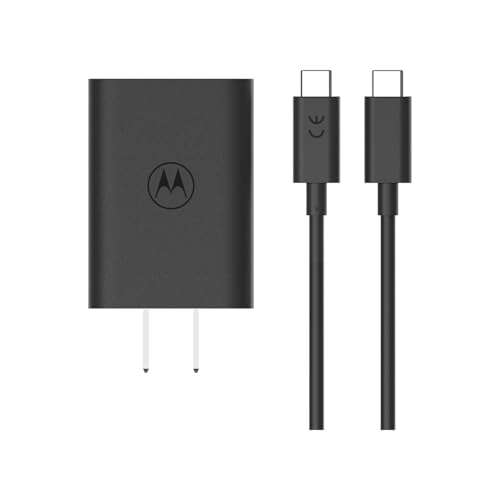 Image of Motorola Original 68W Turbo Power Charger & 3.3FT Cable Type-C Compatible with Motorola Edge 60 Pro /Edge 60 Stylus /Razr 50 Ultra /Moto G84 /G54 /Moto E40 /Moto G35 /Edge 40 Neo (68W Turbo Charger)