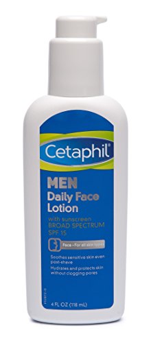 Cetaphil Men Daily Face Lotion with SPF 15, 4 Ounce (Pack of 2)