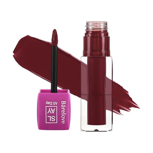 Image of BARELOVE SLAY All Day Non-Drying Liquid Lipstick for Women with Matte Finish One Swipe Application | Highly Pigmented |Smooth Glide Formula | Long Lasting | Transferproof | 12 ml | 817-WINE MUSE