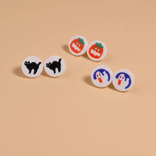 Cute Halloween Sugar Cookie Earrings Gifts For Bestie Friend Daughter Funny Food Fall Spooky Lightweight Hypoallergenic Earrings Studs3