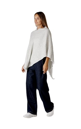 Image of Women's Shawl Wrap Poncho Ruana Cape Cardigan Sweater Open Front for Fall Winter Spring