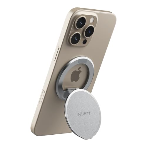 Support Voiture MagSafe Nillkin Handy Ring pour iPhone 16 15 14 Pro Max en Voyage - Gris