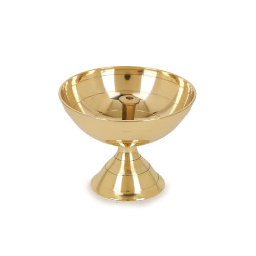 Zap impex Traditional Brass Oil Lamp Brass Deep Diya Indian Oil Lamp Diwali Puja Lamp Akhand Diya (1)