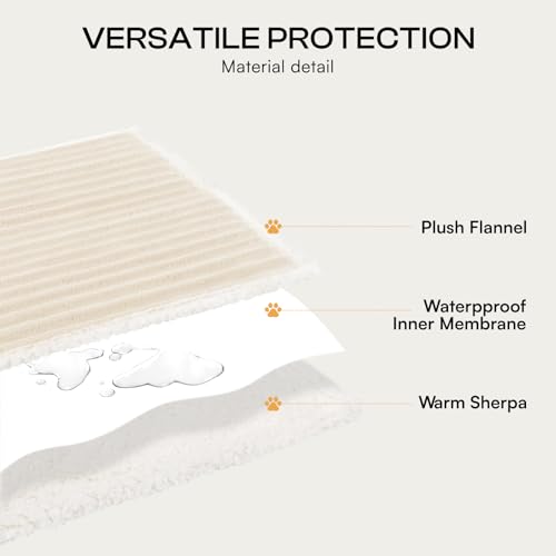 Luciphia Waterproof Dog Blanket for Small Puppy Ultra-Soft Calming Cut Pile Flannel Throw Durable & Warm Furniture Protection for Couch Car Pet Cat Blanket Machine Washable Soft White,S(40''x28'') - Image 5