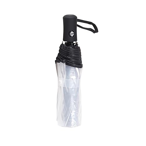 Parapluie automatique pliable noir et compact pour adulte transportable au quotidien