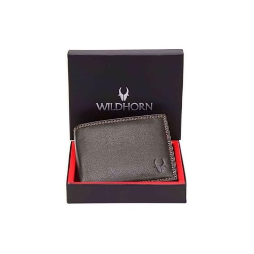 WildHorn Rfid Protected Leather Wallet For Men, Brown
