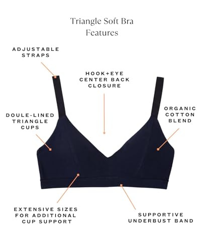 Image of Subset Triangle Soft Bra - Organic Cotton, Wireless, Breathable, Supportive, Regular & Extra Cup Room, Elevated Essentials