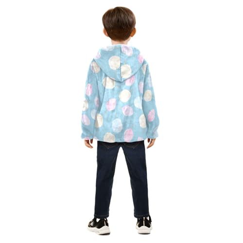 Sweet Cotton Candy Girls Fleece Jacket Girls Fall Jacket Girls Zip Up Hoodie Girls Sherpa Jacket 2-10T4