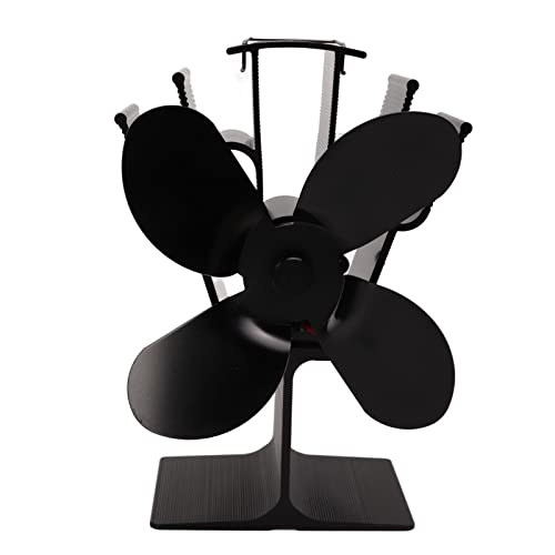 Wakects Ofenventilator für Kamin, Kaminventilator mit 4 Flügeln und nicht elektrischem Wärmeventilator für Holz/ Holz/ Kamin, LT385- 2, Durchmesser 152 mm