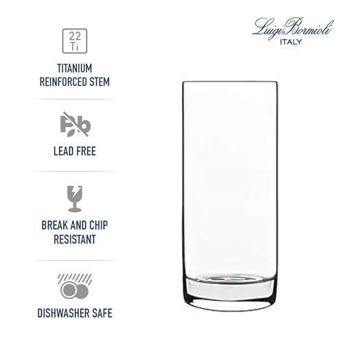 Luigi Bormioli Classico Highball Glasses, Set of 4 - 16.25oz Italian Barware Made from Break-Resistant SON.hyx Lead-Free Crystal Glass - Dishwasher Safe Drinkware for Cocktails, Water, Spirits - Image 4