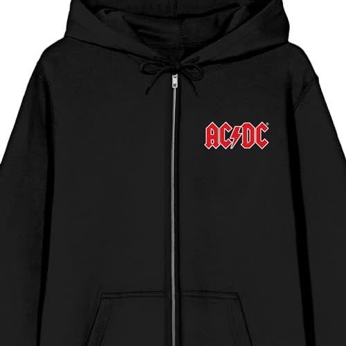 Bioworld ACDC Highway to Hell Logo Adult Black Zip-Up Hoodie2
