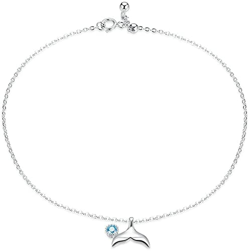 Tobillera de sirena azul océano pulsera tobillera de pie para niñas