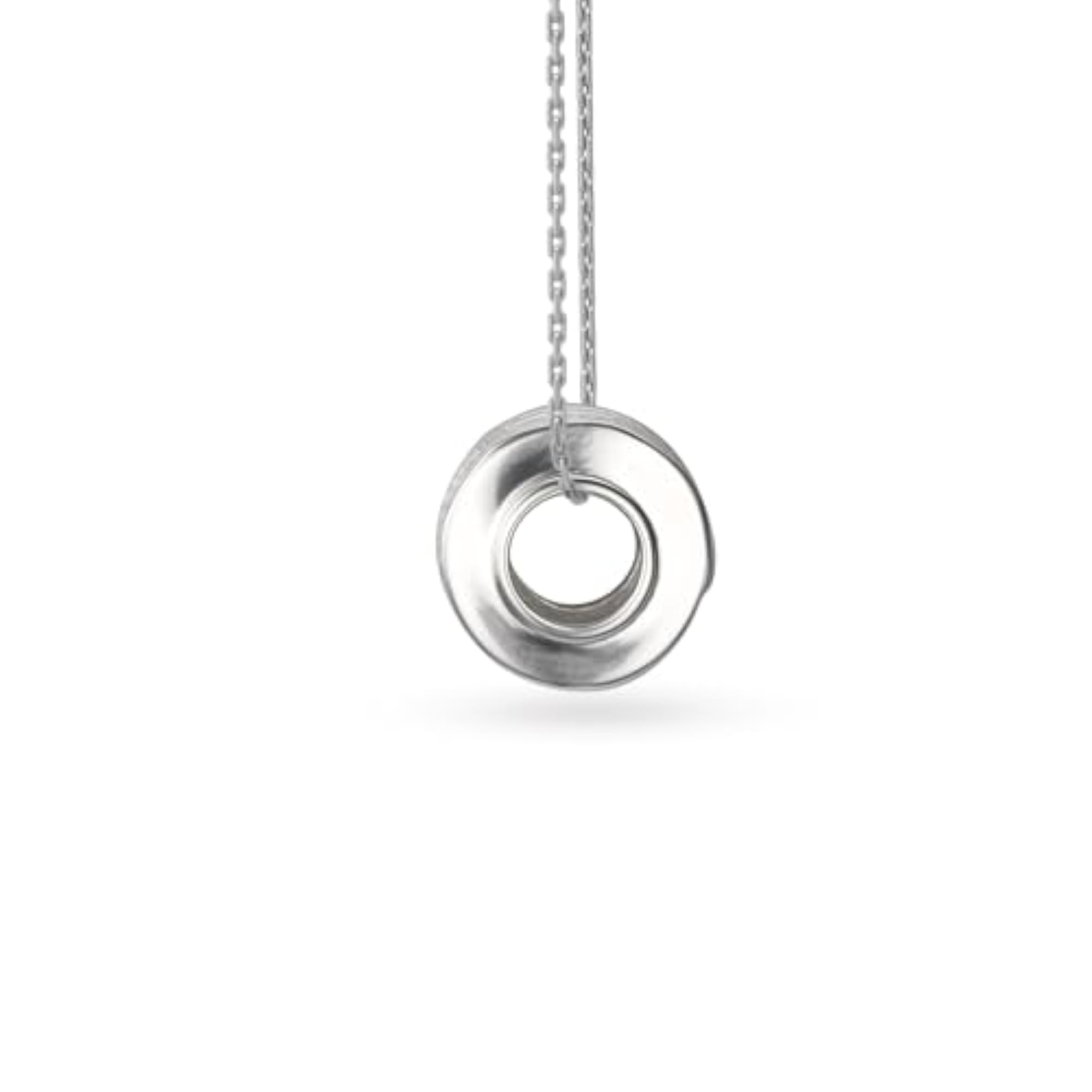 Brushstroke Spacer Silver Charm, Elegant Design