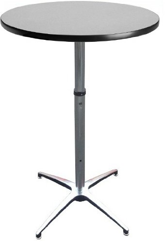 30 Inch Round Adjustable Height Cocktail Table/Trade Show Table Grey Nebula #TOP27