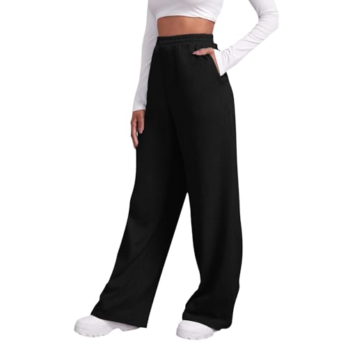 Wide Leg Sweatpants Women Baggy High Waist Athletic Joggers Pants Casual Lightweight Soft Lounge Pants with Pockets2