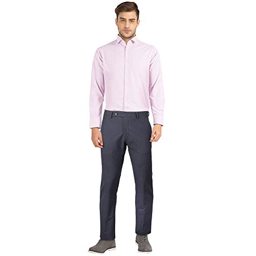 Image of VETTORIO FRATINI by Shoppers Stop Mens 4 Pocket Slub Formal Trousers
