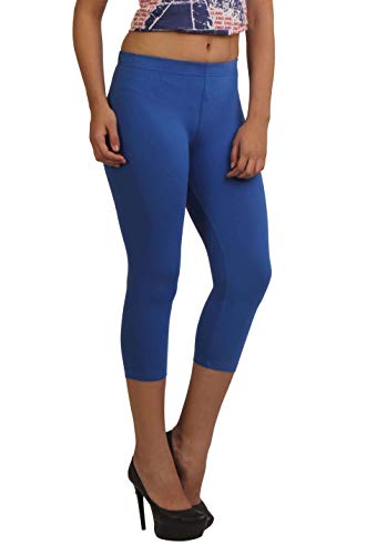 Image of Frenchtrendz Women's Cotton Spandex Stretchable Mid Rise Slim Fit Legging Capris (XS-4XL)