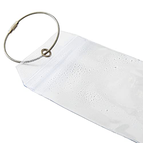 20 Pack Plastic Cruise Luggage Tags, Bulk Zip Seal And Steel Loops For Suitcases (3.5 X 7.2 In) #TOP5