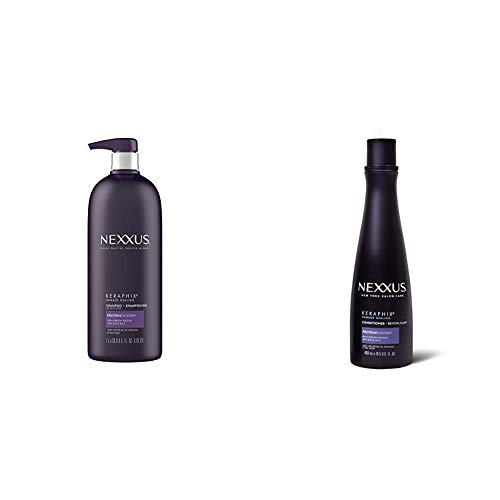 Nexxus Keraphix Shampoo and Conditioner with Keratin Protein and Black Rice