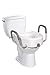 Drive Medical Premium Plastic Raised Toilet Seat with Lock and Padded Armrests, Elongated, Pack of 1