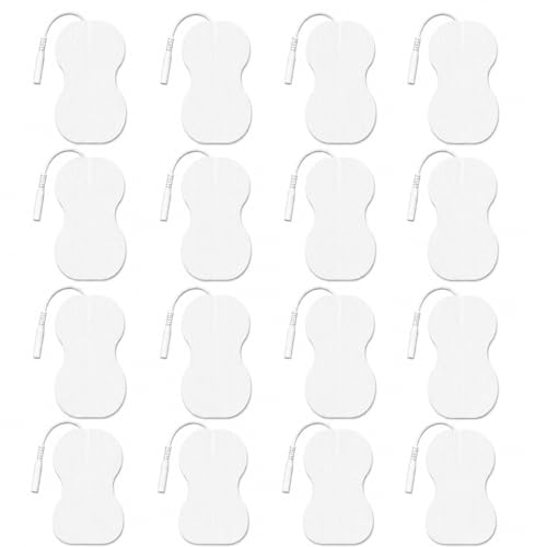 Image of AGAM Digital Therapy Machine Electrodes (Eight Shape) - Strong Adhesive Gel, Universal Replacement Pads for Muscle Pain Relief, Reusable TENS Unit Electrode Pads (Pack-16)
